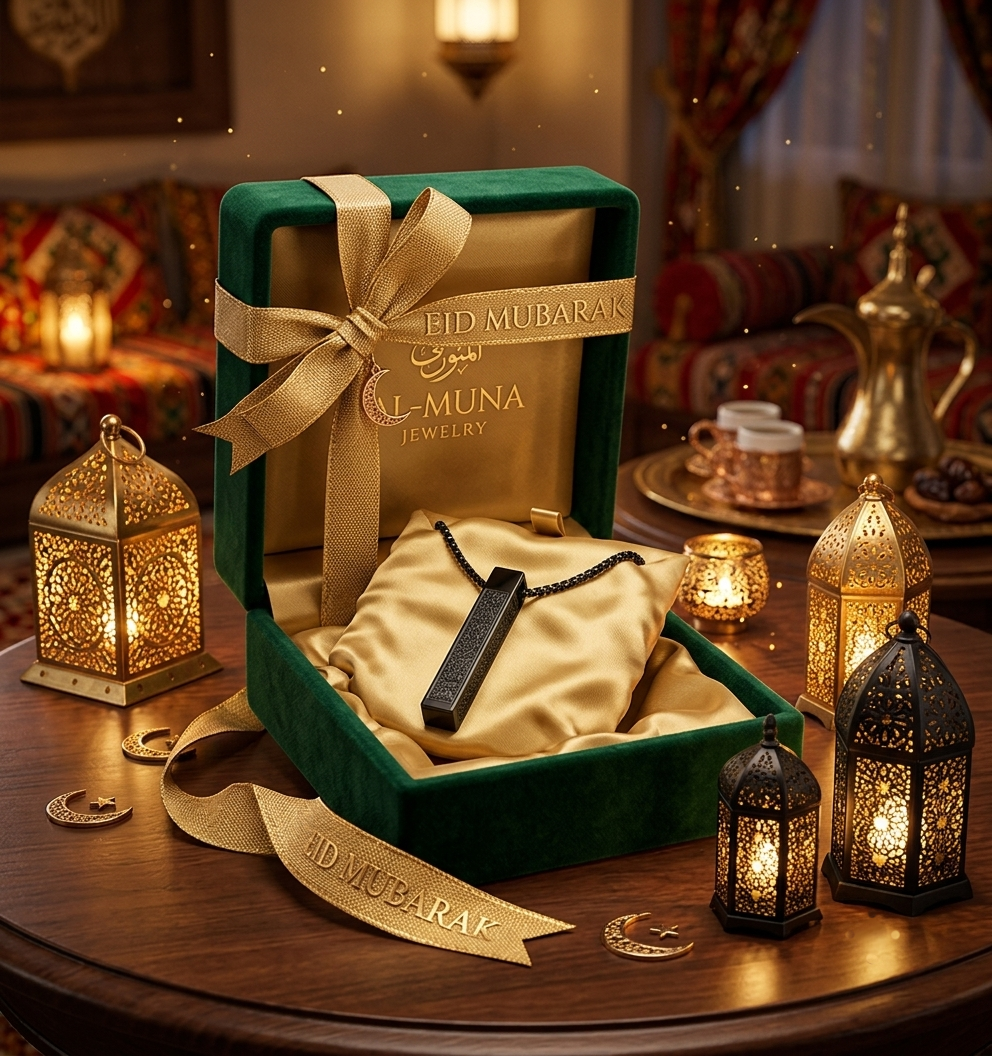 Islamic Ayat ul Kursi Bar Pendant Necklace