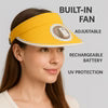 Rechargeable Cooling Fan Sun Visor Cap – USB Rechargeable | UV Protection | Adjustable